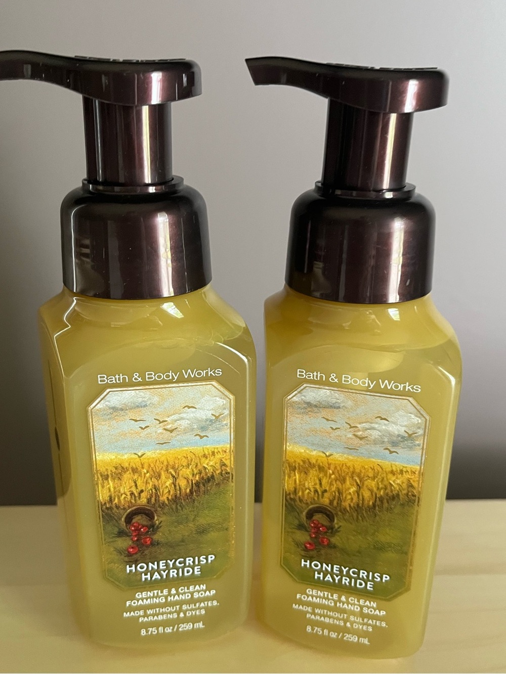 Two Bath & Body Works Honeycrisp Hayride Foaming Hand Soaps